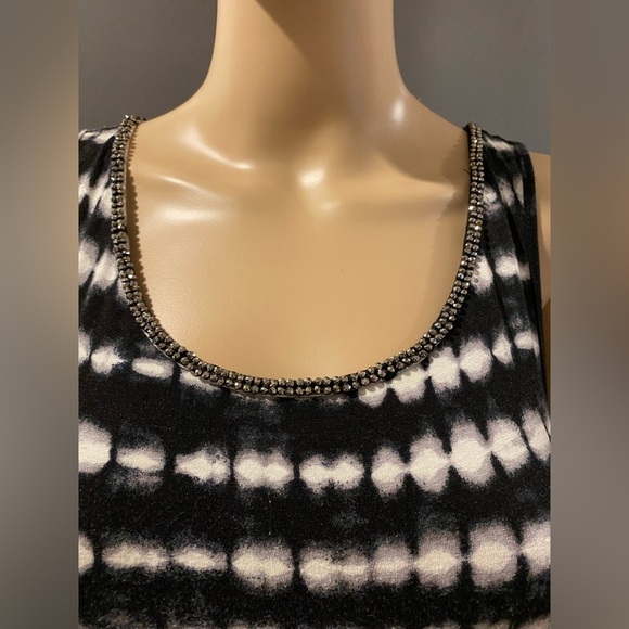 Black And White Tie-Dye Print High-Lo Dress By Juicy Couture size M - Picture 6 of 6
